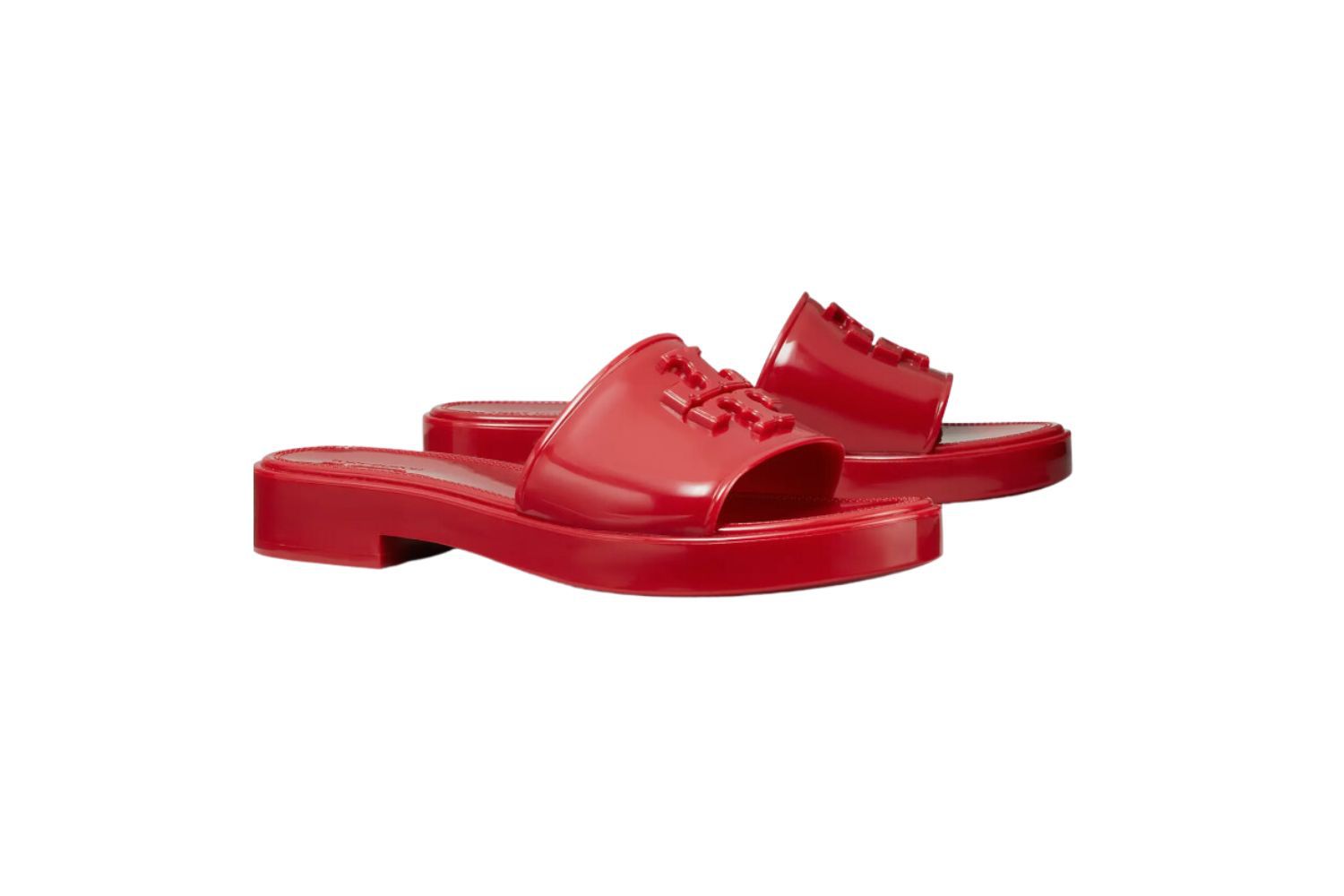 Tory Burch Eleanor Jelly Slide Sandal em vermelho