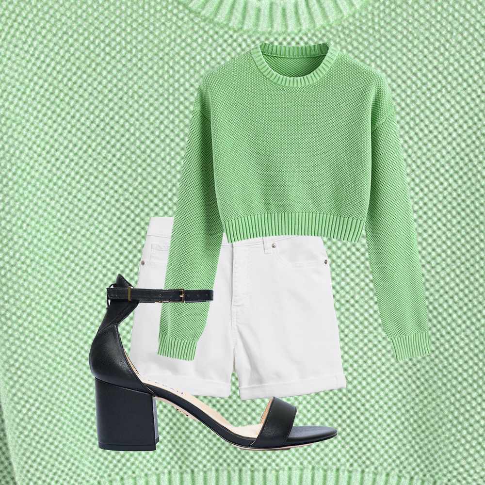 Colagem verde do suéter