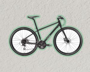 Ciclos cooperativos de bicicleta Cty 1. 1, circulados em verde em um fundo branco