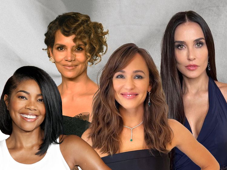 Gabriel Union, Hall Berry, Jennifer Garner e Demi Moore com cortes de cabelo para mulheres com mais de 50 anos
