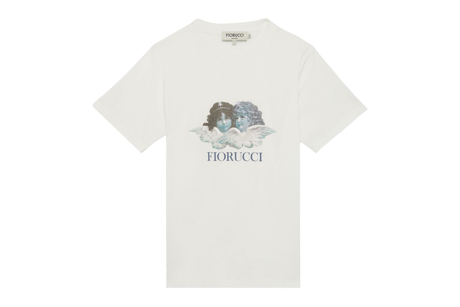  T-shirt com anjos ampliados fiorucci