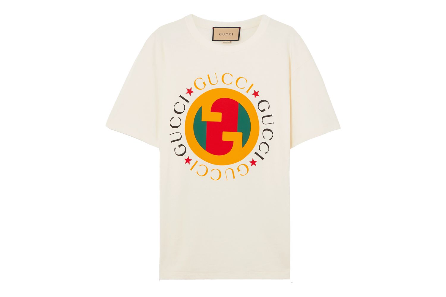 T-shirt de Jersey de algodão impresso Gucci G-Love Net-A-Porter
