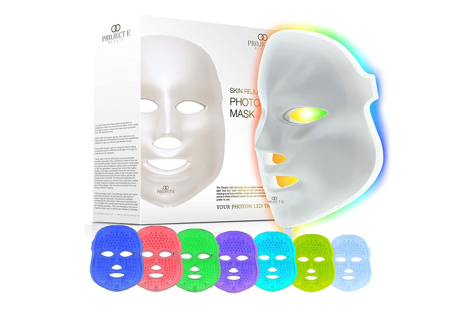 Máscara de fótons para rejuvenescimento da pele Amazon Project E Beauty