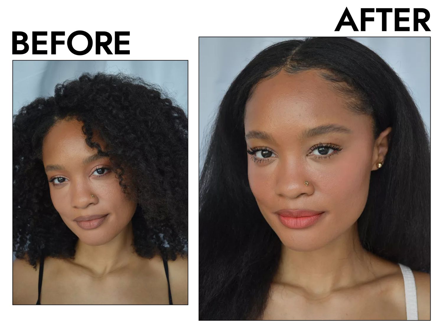 Antes e depois do Kerastase Elixir Ultime Hidrating Hair Oil Serum