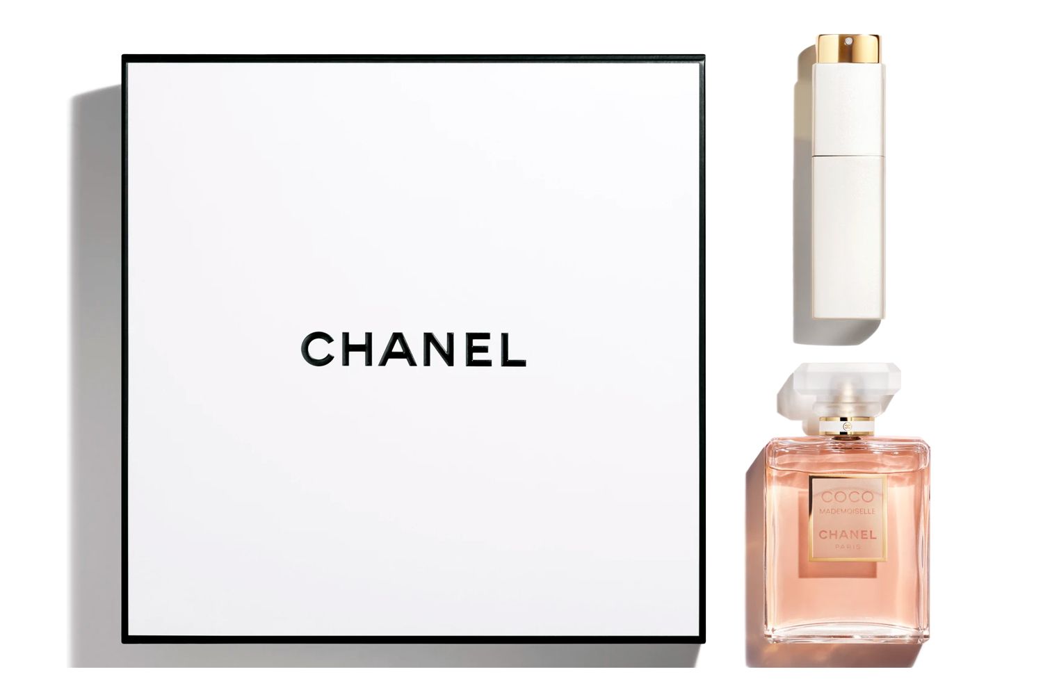 Chanel Coco Mademoiselle 3, 4 fl. onças. Conjunto de perfume e spray