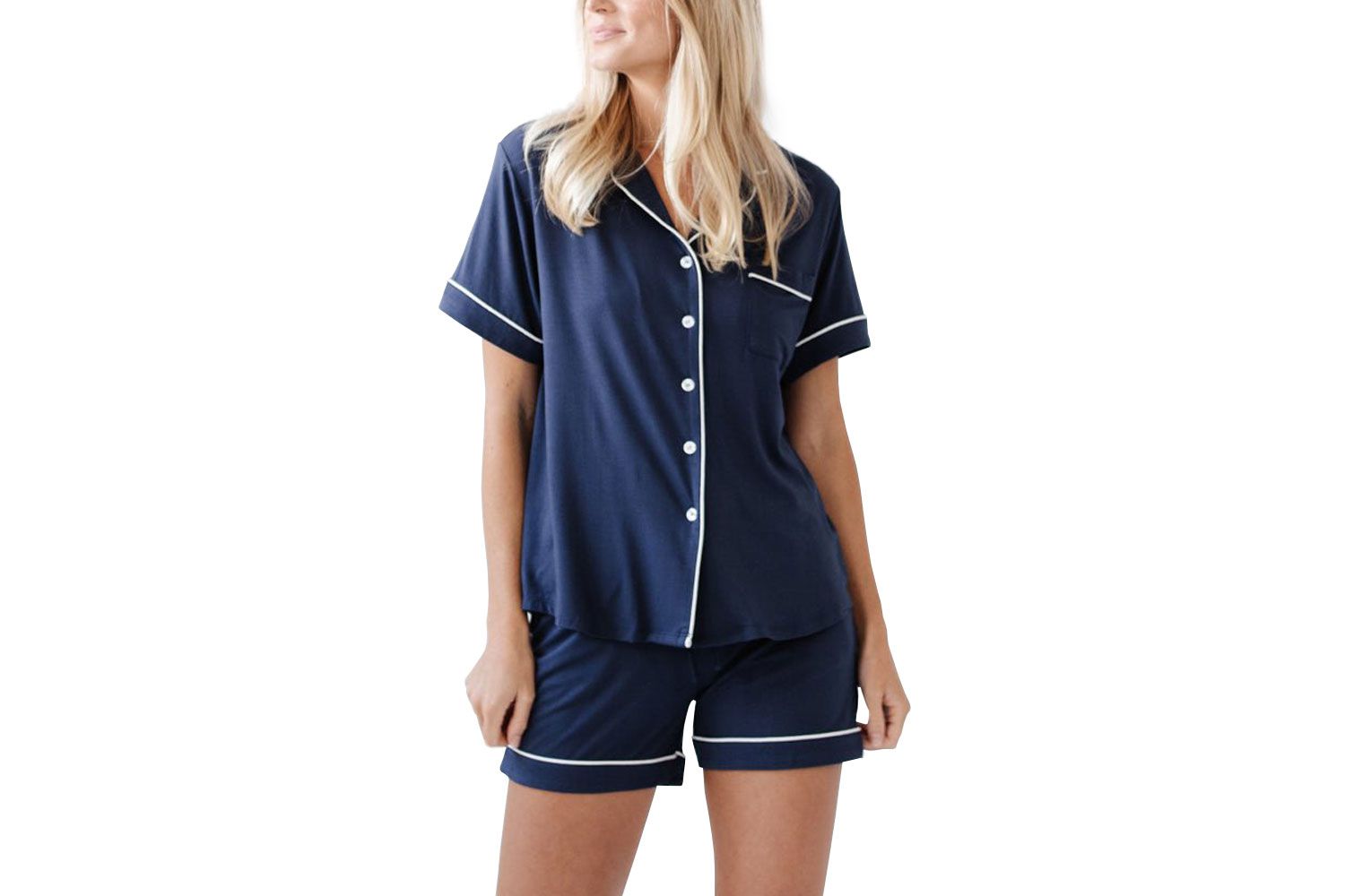 Kit de pijama feminino com uma manga curta feita de bambu