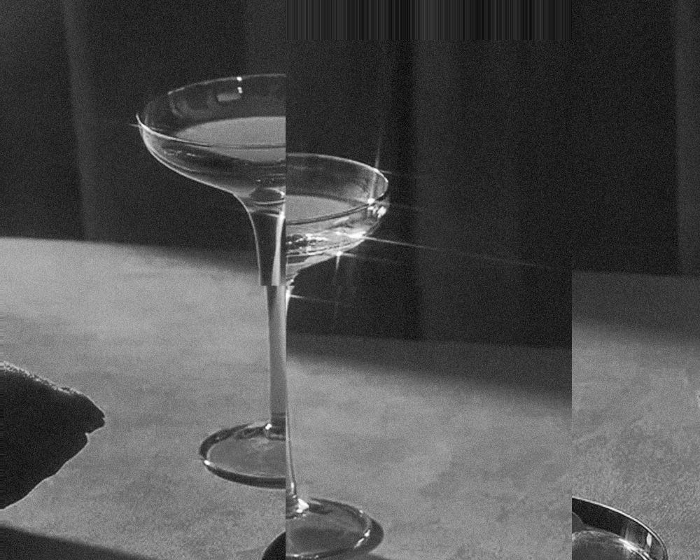 Um copo para martini