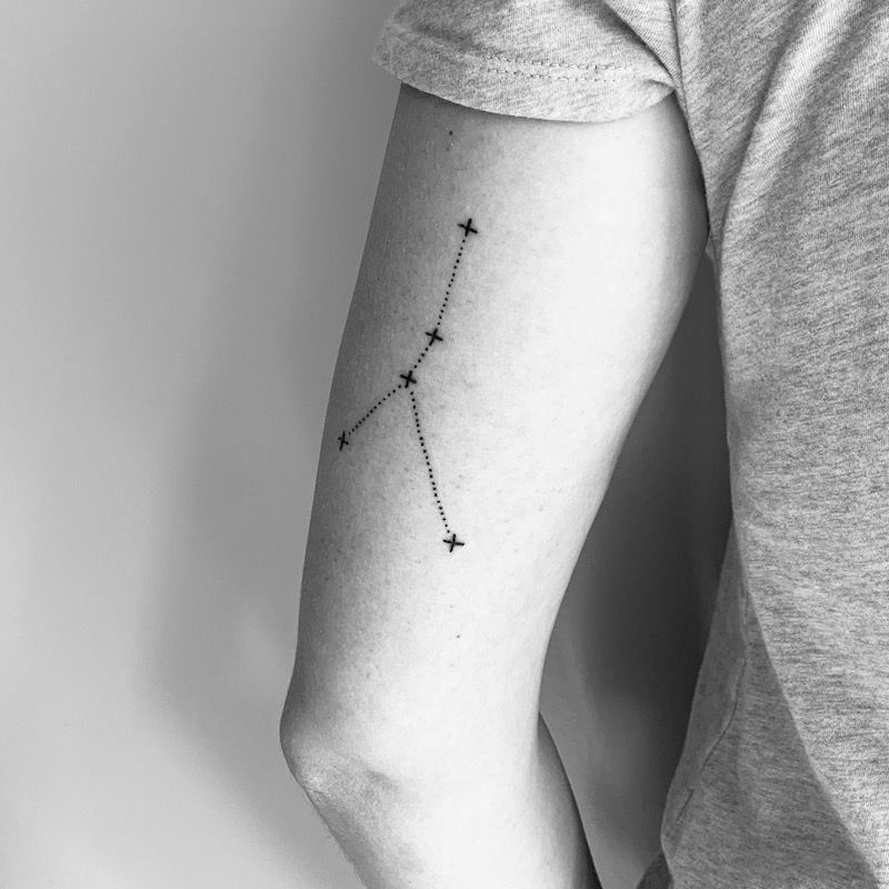 Constelação de câncer de tatuagem de astrologia