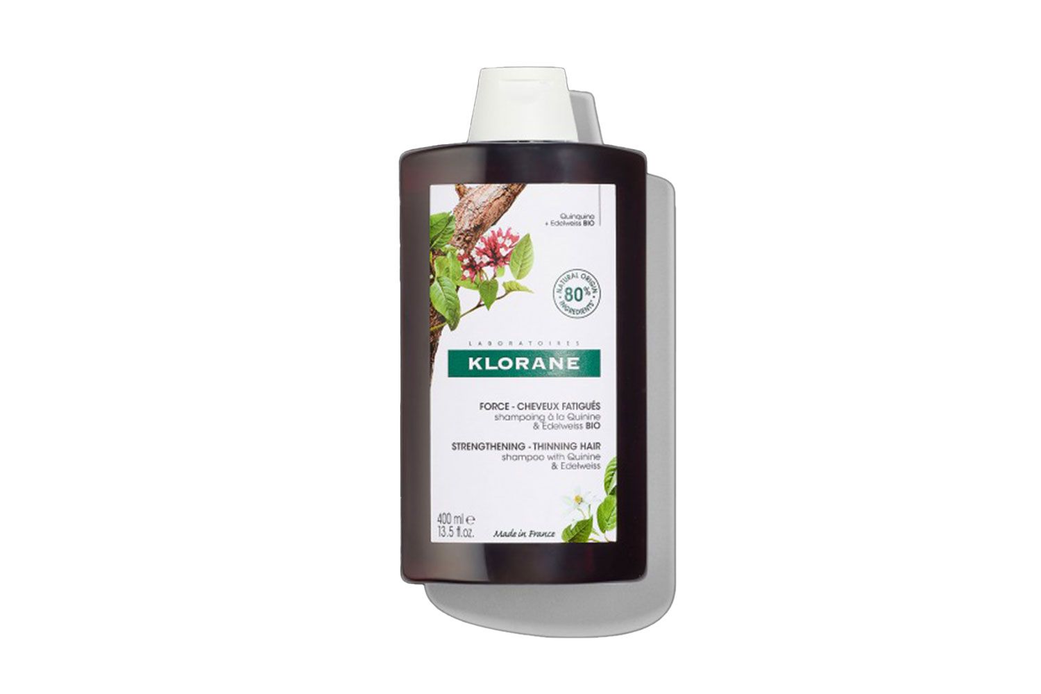 Klorane fortalecendo o shampoo com quinino e Edelweiss