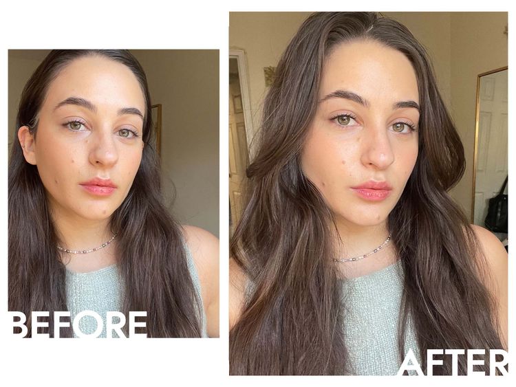 Olaplex de shampoo seco antes e depois