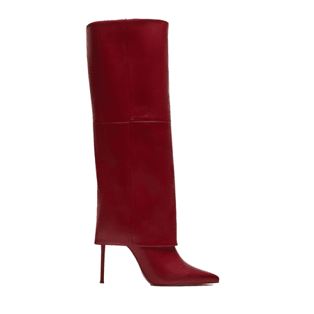 Steve Madden Smith Smith Red Leature Leavilhado Botas